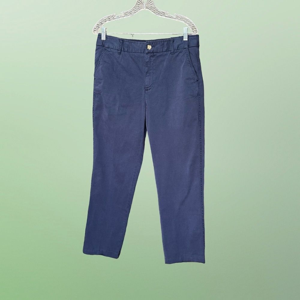 Coldwater Creek Cotton Chino Pants Navy Blue Size 8 - Picture 10 of 14